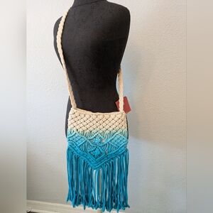 mossimo macrame tie dye mermaid shoulder bag